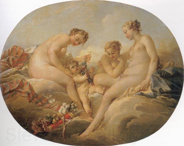 Francois Boucher Cupid and the Graces Germany oil painting art